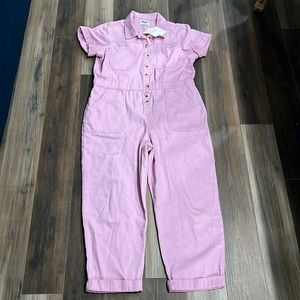 Show Me Your MuMu Pink Short Sleeve Utility Jumpsuit